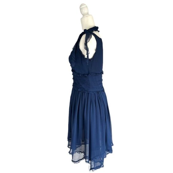 CHLOE Navy Silk Chiffon Dress - Picture 3 of 8